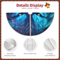 thumbnail image 3 of Bingfone Christmas Tree Skirt Mat Christmas Decoration Interior 36" -Futuristic Blue Light Wolf, 3 of 6