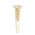thumbnail image 3 of Certified Pear Lab Diamond Filigree Engagement Ring for Women - 0.6 Carat - EF-VS Grade, 18K Yellow Gold, US 3.50, 3 of 8