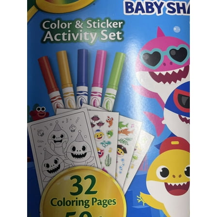 Crayola Baby Shark Color Wonder | Album Da Viaggio Con 16 Pagine E 3 Pennarelli | Colorare Senza Macchie | Regalo Per Bambini 3-6 Anni