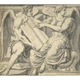 thumbnail image 3 of François Chauveau 16x15 Black Modern Framed Museum Art Print Titled - Allegory of History (17th Century), 3 of 5