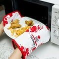 thumbnail image 5 of Valentine Printed Gloves Set Oven Mitts Non-slip Oven Gloves Cooking Gloves Baking BBQ Gloves Kitchen Potholders, 5 of 6
