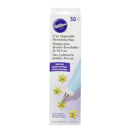 Wilton 12 Inch Disposable Cake Decorating Bags 50 Count Pastry Wilton 12 Inch Disposable Cake Decorating Bags 50 Count Pastry