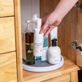 thumbnail image 4 of fuzhong-2 Pack Non Skid Lazy Susan Turntable Display Stand, Cabinet Turntable Kitchen Organizer, Rotating Spice Rack Spinning Organizer for Cabinet, Pantry, Refrigerator, Countertop(White 10-inch), 4 of 4