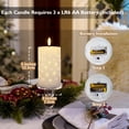 thumbnail image 5 of Rhytsing 5 inches White Real Wax LED Candles with Twinkle Fiber Optic Lights, Battery Operated Decorative Candles for Christmas Table Centerpieces, Batteries and Remote Included - Set of 2, 5 of 7