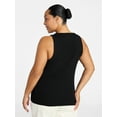 thumbnail image 4 of Terra & Sky Women's Plus Scoop Neck Ribbed Tank, Sizes 0X-5X, 4 of 5