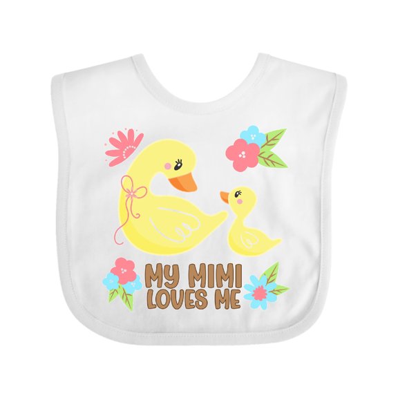 Inktastic My Mimi Loves Me Cute Ducks Boys or Girls Baby Bib
