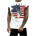 thumbnail image 2 of 4th of July Tank American Flag Tanks Patriotic Top Patriotic Tanks for Men Red White and Blue Tank Tops for Men Casual Fashion Printing Pullover Sleeveless Round Neck Sports Tank, 2 of 5
