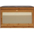 thumbnail image 4 of Shoe Bench with Cushion, Small Shoe Rack with Flip Drawer and Padded Seat, Shoe Cabinet Organizer for Entryway, Hallway, Front Door, 4 of 6