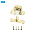 thumbnail image 3 of Uxcell Stainless Steel Cabinet Latches Wardrobe Double Roller Catch  Spring Bead Hardware Latch, 2 Set Gold, 3 of 6