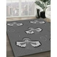 thumbnail image 2 of Ahgly Company Indoor Square Patterned Gray Wolf Gray Area Rugs, 4' Square, 2 of 6