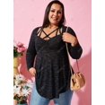 thumbnail image 3 of Camiseta Talla Extra Teñida Rosegal  Mangas largas de talla grande, 3 of 5