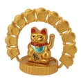 thumbnail image 3 of Car Temporary Parking Card Plate Waving Arm Fortune Cat Solar Powered with Adhesive Number Sticker Car Ornament for Parking Champagne Cat, 3 of 19