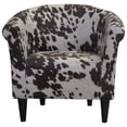 thumbnail image 2 of Pemberley Row Fabric Brown/White Club Chair Rectangular Padded Seat 32"H x 30.5"W x 27.5"D, 2 of 2