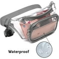 thumbnail image 5 of Fanny Pack - Clear Fanny Pack for Women Men Cute Waist Bag Stadium Approved Transparent Adjustable Belt Bag, Travel, Beach, Events, Concerts Bag, Grey, 5 of 16