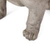 thumbnail image 3 of Noble House Delamore Outdoor French Bulldog Garden Statue in Rustic White/ Green, 3 of 6