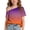 Orange, variant on Atogsazn Girls Summer Gradient Short Sleeve Tshirt Kids Casual One Shoulder T-shirt with Strap Tunic Tee Blue 5-6 Years Fashion