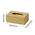 thumbnail image 6 of Khaki Embossed Diamond Rectangular Tissue Box Cover, Medium Size Decorative Desktop Napkin Holder, Resin Facial Tissue Storage Case for Kitchen Bathroom Bedroom Table Home Decor, 6 of 6