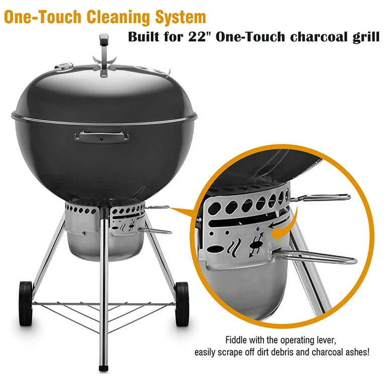 One Touch Cleaning System Kit Design for Weber Kettle Grill for 7444 Weber Grill Replacement Parts Steel Grill Accessories Walmart