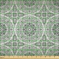 thumbnail image 2 of Ambesonne Floral Fabric by the Yard Microfiber, Gradient Flowers Graphic, 1 Yard, Dust Ivory and Grey, 2 of 2