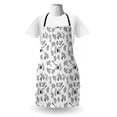 thumbnail image 3 of Pine Cone Apron, Tree Branches Fir Leaves Needle Shape Northern Woodland Elements Monochrome, Unisex Kitchen Bib with Adjustable Neck for Cooking Gardening, Adult Size, Black and White, by Ambesonne, 3 of 4