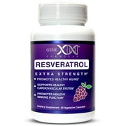 Genex Resveratrol 1500mg Per Serving- Max Strength - Antioxidant Supplement Extract | Trans-Resveratrol Works Well with NMN Nicotinamide Mononucleotide Made in a GMP Facility 30-Day Supply