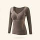 thumbnail image 1 of Ropa interior térmica para mujer, sin costuras, cálida y aterciopelada, gruesa, de lana polar., 1 of 6