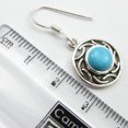 thumbnail image 3 of SilverStarJewel 925 Sterling Silver Jewelry Collectible Turquoise Tibetan Look Earrings 3.1 CM, 3 of 3