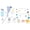 White, variant on YAHHU Baby Mobile Hanging Rotating Animals Night Lights Relaxing Music Plastic Mobile with Projector Type 2 (12.99 inches / 33.00 cm)