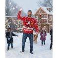 thumbnail image 4 of Sleigh'n It Ugly Christmas Sweater - Funny Hockey Santa Pullover for Adults - Unisex Holiday Sweaters Sweater Medium Multicolor, 4 of 6