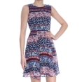 thumbnail image 3 of maison Jules Womens Brenden Fit & Flare A-line Dress, Blue, XX-Small, 3 of 4