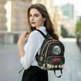 thumbnail image 6 of FORMRS Mini Backpack Purse for Women Travel Daypack Casual Shoulder Bag, Red Sitting on The Moon, 6 of 7