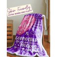 thumbnail image 2 of Godmother Gifts Sherpa Plush Blankets, Fairy God mom Proposal Gift for Women, Friends, Sister (50"x 60"), Fuzzy Soft Bed Flannel Blankets for Christmas, Mother''s Day- Purple Heart (Thick Version), 2 of 6