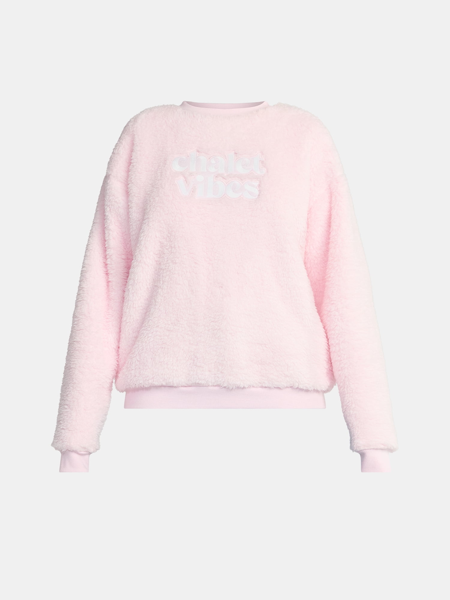 No Boundaries Sleepwear Teddy Fleece Pullover, Lightweight, Women’s