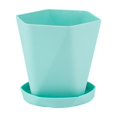 thumbnail image 3 of Hvmvliv Flower Pot Thickened Large Plastic Flower Pot for Balcony Household - 15.5x14.5cm Plant Planting Potted with Saucer and Drainage Holes Green, 3 of 6