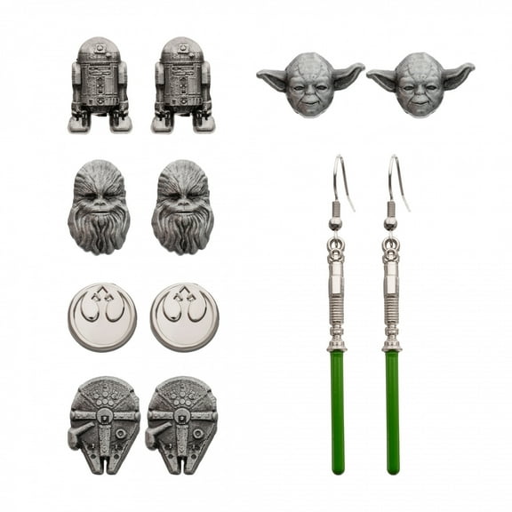 Star Wars Rebel Light Side 6-Pack Stud Earring Set