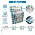 thumbnail image 7 of Table Runner Dresser Scarf 13 x 90 Inch And Dogs Retro Truck Teal Green Plaid Table Runners Non-Slip Heat Kitchen Dining Table Decor for Kitchen Farmhouse Indoor Outdoor Home Party, 7 of 7