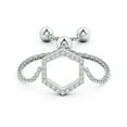 thumbnail image 2 of ANGARA Natural 0.07 Ct. Diamond Fashion Ring in 14K White Gold for Women (Ring Size: 3.5), 2 of 9