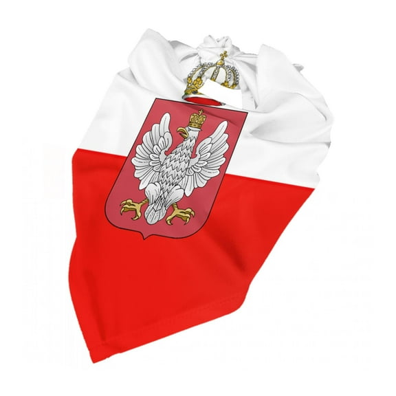 Poland-Flag Dog Bandanas Triangle Dog Scarfs For Small Medium Large Dogs And Cats