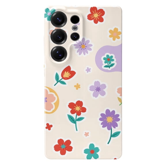 SKLYDDI Cute Pink Floral Case for Galaxy S25 Ultra - 141