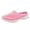 Pink, variant on Womens Mens Breathable Mesh Walking Mules Comfortable Indoor Outdoor Flat Shoes Open Back Knit Slip on Summer Sneakers Pink 7