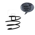 thumbnail image 2 of Moyic Secador de pelo eléctrico montado en la pared, soporte para inodoro, baño, secador de pelo, estante de almacenamiento, estante sin agujeros Juegos de accesorios de baño Negro Moyic HA000846-02B, 2 of 6