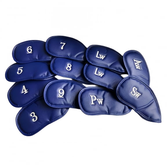 BESTSKY 12Pcs Golf Club Covers, Number Embroidered Golf Wedge Covers, Golf Clubs Irons Protector, Waterproof Golf Iron covers