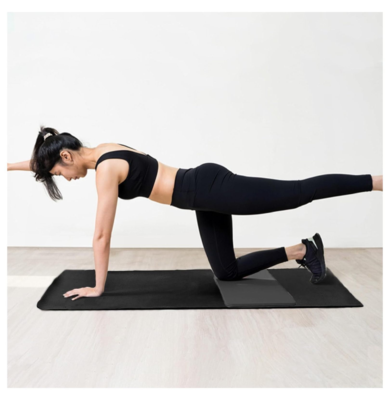 Yoga Mat with Knee Pad - 71x24 Inch Extra Thick Non-Slip Mat for Yoga, Pilates & Fitness - Includes Carrying Strap & Cushion - Home, Studio, Gym