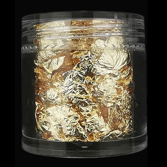 LICEWO Silver Golden Glitter Flake Foil Chips Foil Flakes Sequins Glitters Nail Art Paper Sheet Decor DIY Crafts Epoxy Filling