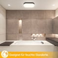 thumbnail image 5 of Lámpara de techo LED ovalada para baño, 15 W, resistente a la humedad, IP54, para habitaciones húmedas, accesorio de baño negro resistente a la humedad, 5 of 5