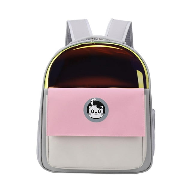 DOLITY Sac à Dos de Transport Portable pour Chien et Chat Réglable avec Poches de Rangement Sac à Fermeture Éclair Rose