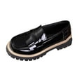 thumbnail image 2 of Wowcloth Women's Loafers - Round Toe Chunky Heel Platform Shoes with Retro Style for Casual Outfits, 2 of 9