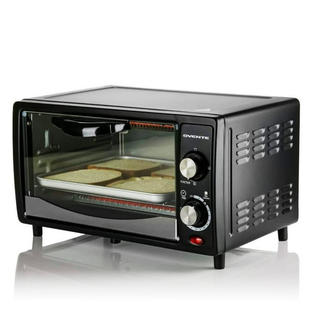Ovente Countertop Toaster Oven 4 Slices With Removable Baking Tray