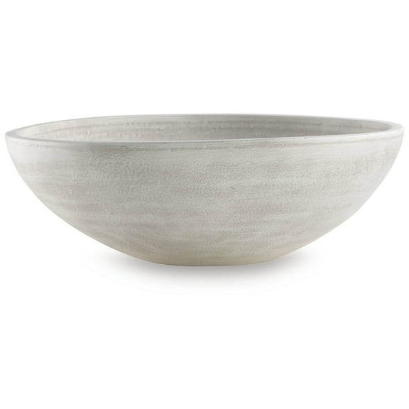 Signature Design by Ashley Meadie Terracotta Bowl in Distressed White