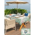 thumbnail image 6 of 54x80 Inch Outdoor Tablecloth with Umbrella Hole Zipper Rectangle Sea Turtle Coastal Rectangular Tablecloths Outside Waterproof Blue Green Summer Beach Coral Ocean Patio Table Cover for Picnic Party, 6 of 8